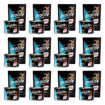 Prolife - Sterilised Grain Free Adult Pork 12x85gr - 