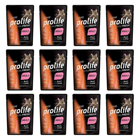 Prolife - Dual Fresh Adult Beef & Lamb 12X85GR - 