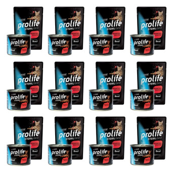 Prolife - Sterilised Grain Free Adult Beef 12X85GR -