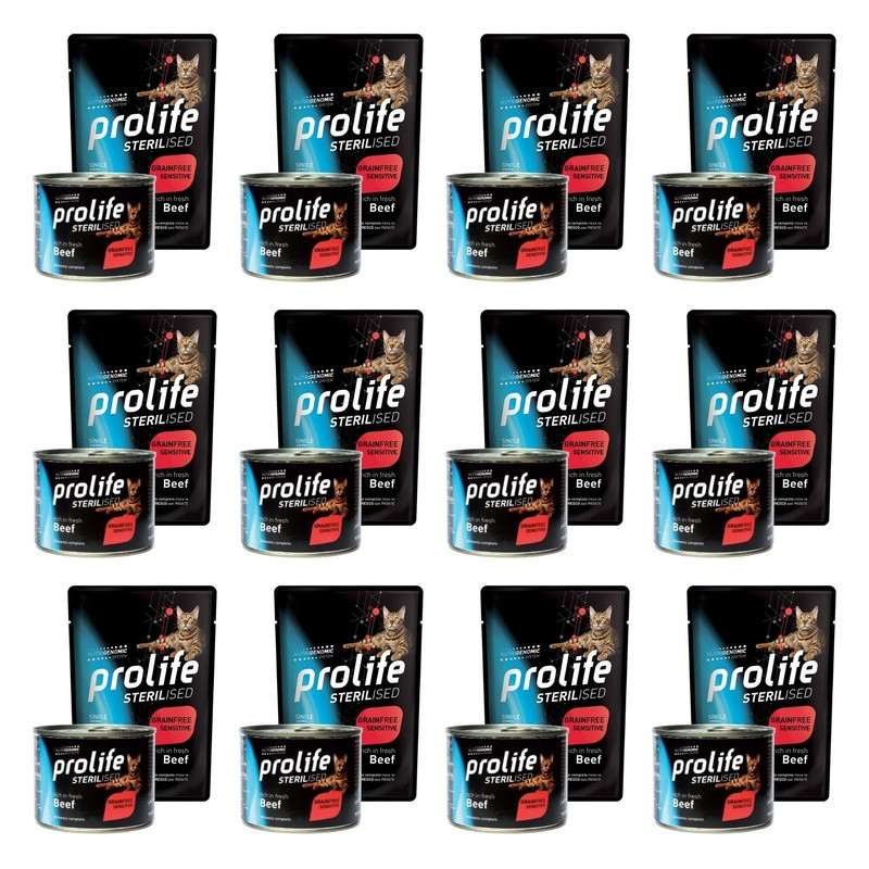 Prolife - Sterilised Grain Free Adult Beef 12X85GR