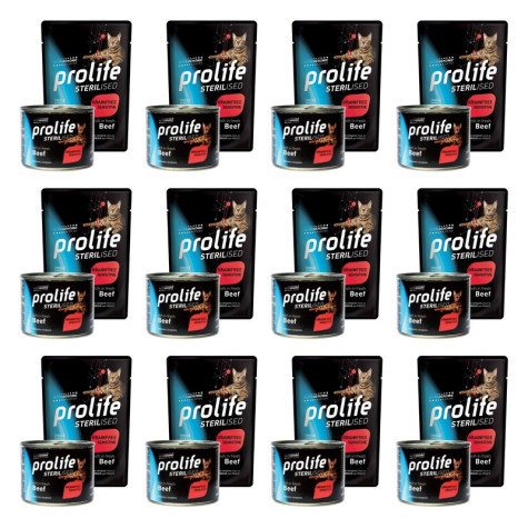 Prolife - Sterilised Grain Free Adult Beef 12X85GR - 