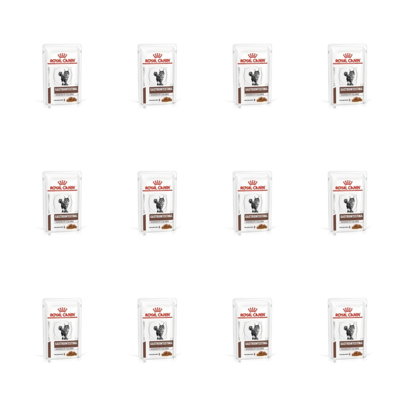 ROYAL CANIN Veterinary Diet Gastrointestinal Moderate 12 bustine da 85 gr. ROYAL CANIN Veterinary Diet Gastrointestinal Moderate 12 bustine da 85 gr.