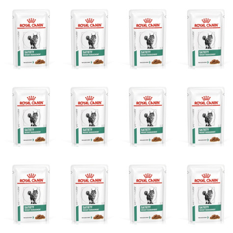 Royal Canin Vet Gatto Satiety Weight Management (12 bustine da 85 g) - 