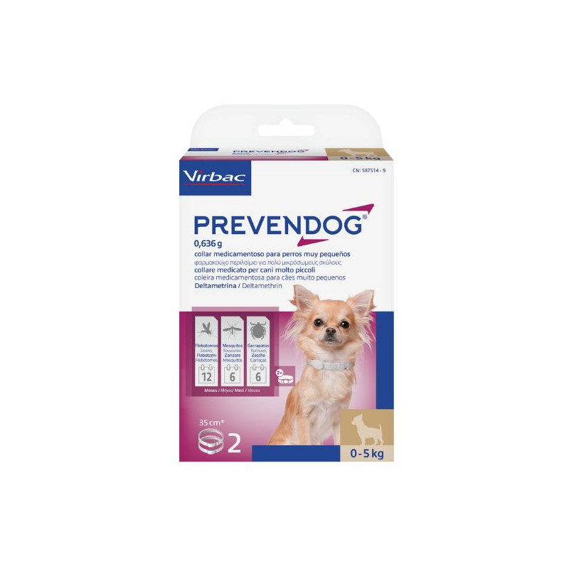 Virbac Prevendog - Collare antiparassitario per cani - 35CM Virbac Prevendog - Collare antiparassitario per cani - 35CM