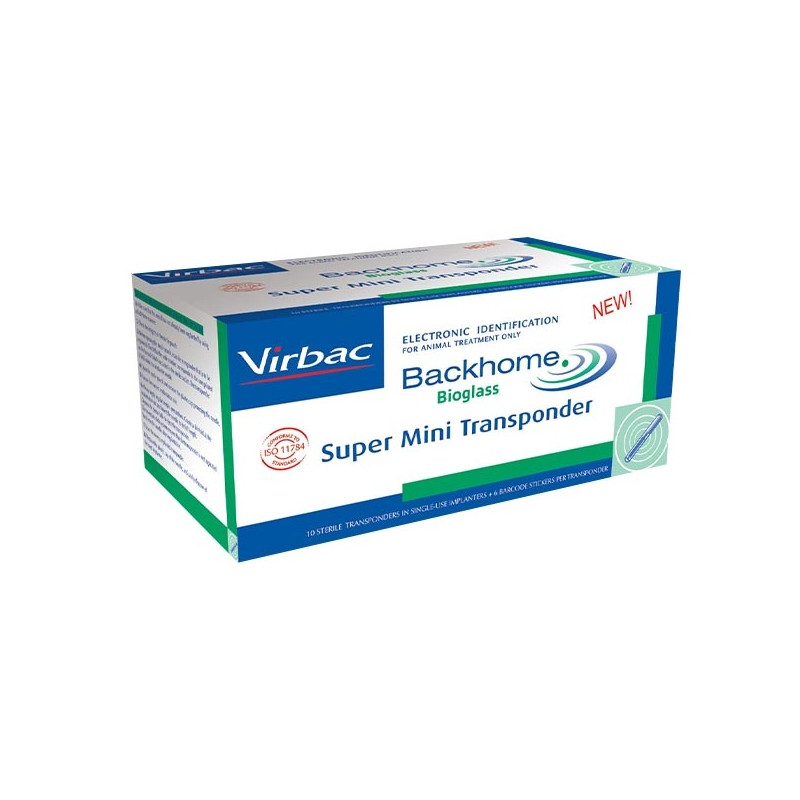 Virbac Microchip Back Home Bioglass Super Mini Transponder per esotici - Microchip Virbac Microchip Back Home Bioglass Super Mini Transponder per esotici - Microchip