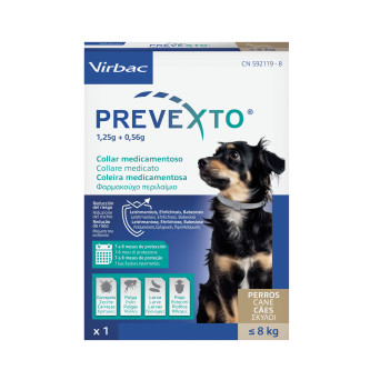 Virbac Prevexto für Hunde fino a 8KG - Halsband - fino a 8KG - 38 CM - 