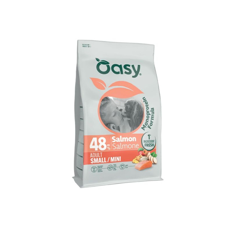 OASY Monoprotein Formula Dog Adult Small&Mini al salmone - 6KG OASY Monoprotein Formula Dog Adult Small&Mini al salmone - 6KG