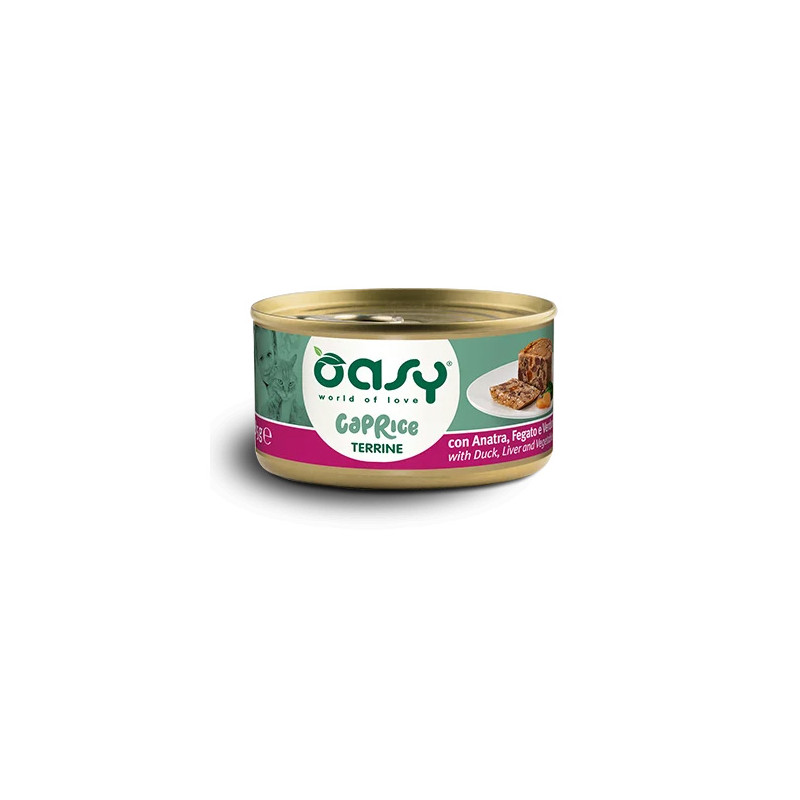OASY Cat Adult Caprice Terrina Con Ente Fegato e Verdure - 85GR OASY Cat Adult Caprice Terrina Con Ente Fegato e Verdure - 85GR