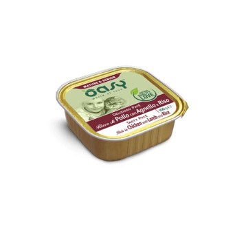 OASY Delizioso Pâté Ricco di Poulet con Agneau e Riso Mature & Senior - 100GR -