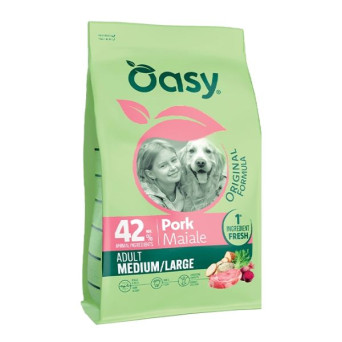 OASY Original Formula Dog Adult Medium&Large Pork - 2KG - 