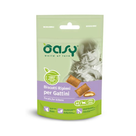 OASY Snack Biscotti ripieni per Gattini - 60GR -
