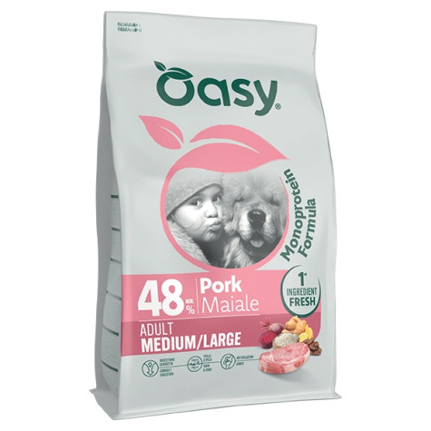 OASY Monoprotein Formula Dog Adult Medium Large Maiale - 10KG - 