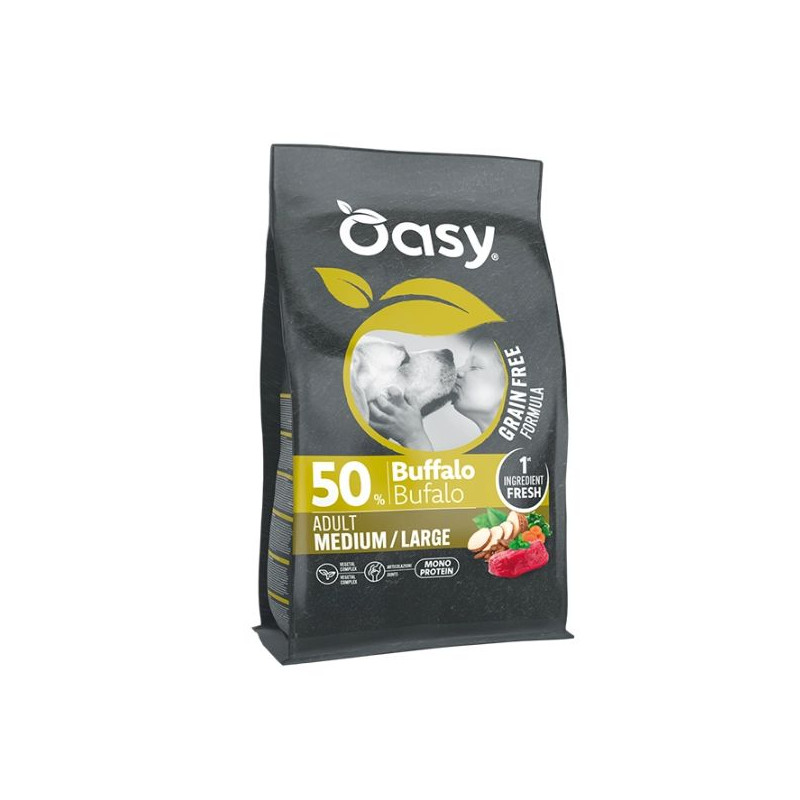 OASY Grain Free Formula Dog Adult Medium&Large con Bufalo - 10KG OASY Grain Free Formula Dog Adult Medium&Large con Bufalo - 10KG