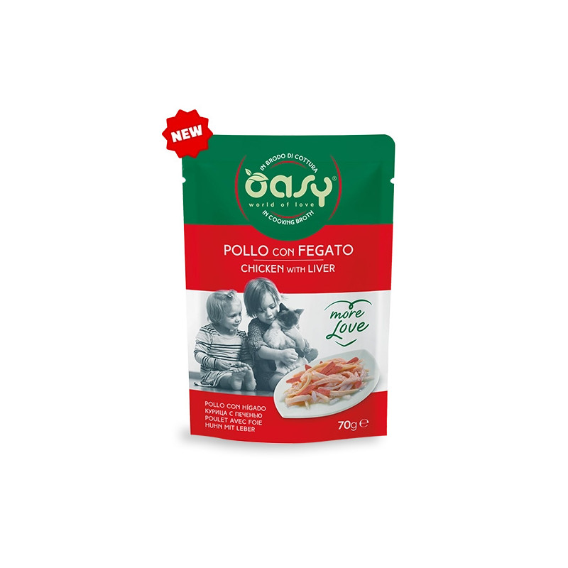 OASY More Love Poulet con Fegato in Brodo di Cottura - 70GR OASY More Love Poulet con Fegato in Brodo di Cottura - 70GR
