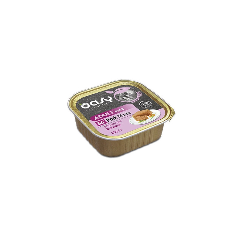 OASY Cat Adult Grain Free Paté Schwein e Zucca - 85GR OASY Cat Adult Grain Free Paté Schwein e Zucca - 85GR
