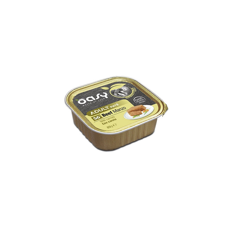 OASY Cat Adult Grain Free Paté Rind e Carote - 85GR OASY Cat Adult Grain Free Paté Rind e Carote - 85GR