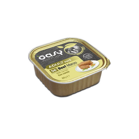 OASY Cat Adult Grain Free Paté Rind e Carote - 85GR - 
