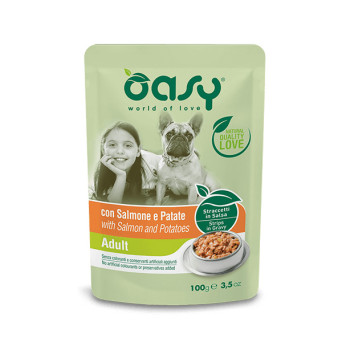 OASY Straccetti in SalsaAdult con Salmone e Patate - 100GR - 