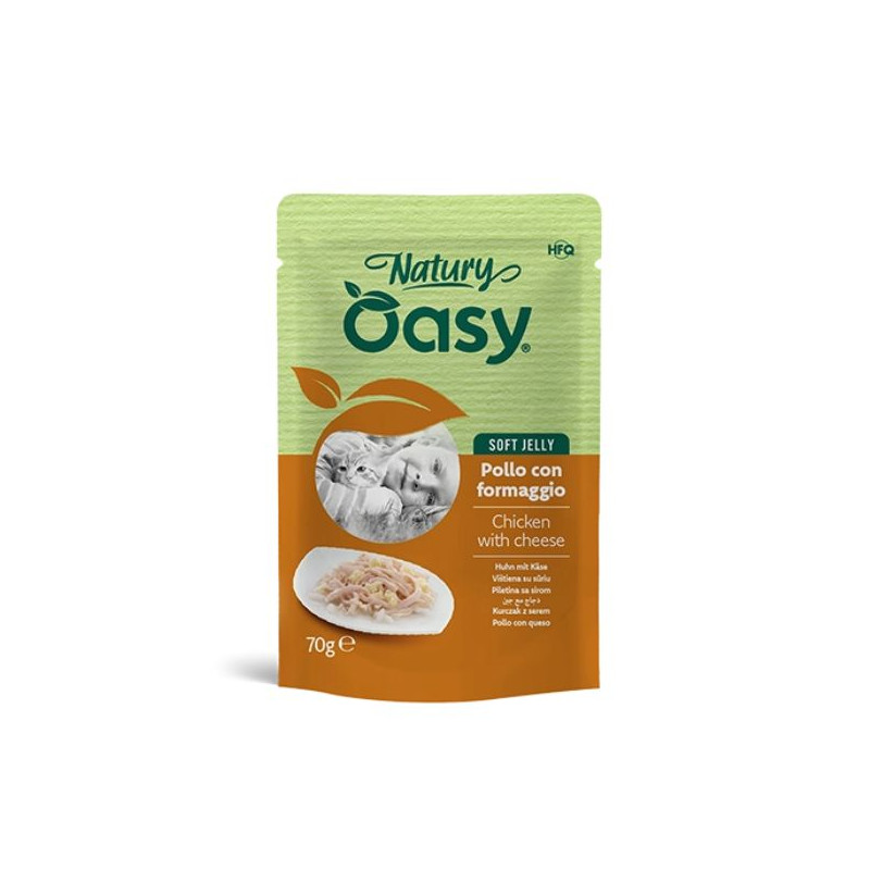 OASY Cat Adult Natury Hähnchen Con Formaggio Soft Jelly - 70GR OASY Cat Adult Natury Hähnchen Con Formaggio Soft Jelly - 70GR