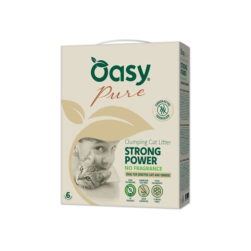 OASY Lettiera minerale Pure Strong Power No Fragrance - 10LT OASY Lettiera minerale Pure Strong Power No Fragrance - 10LT