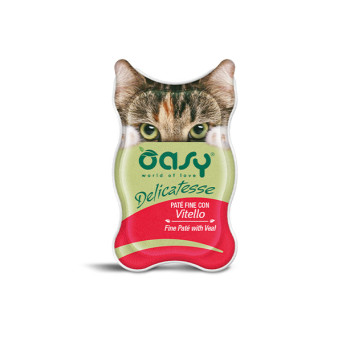 OASY Cat Adult Delicatesse Paté Fine Con Vitello - 85GR - 