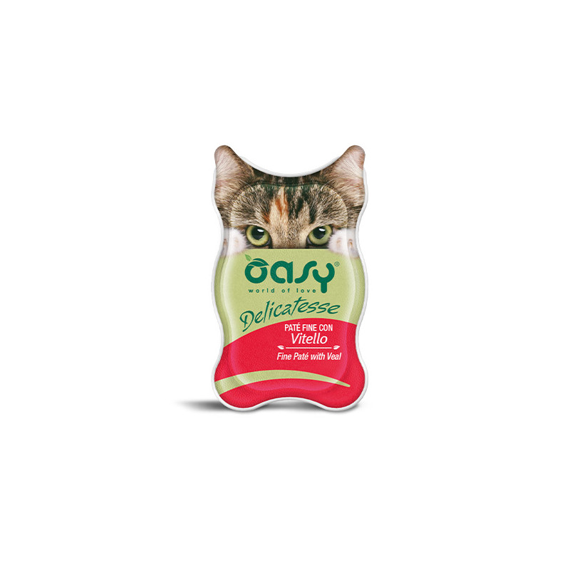 OASY Cat Adult Delicatesse Paté Fine Con Vitello - 85GR OASY Cat Adult Delicatesse Paté Fine Con Vitello - 85GR