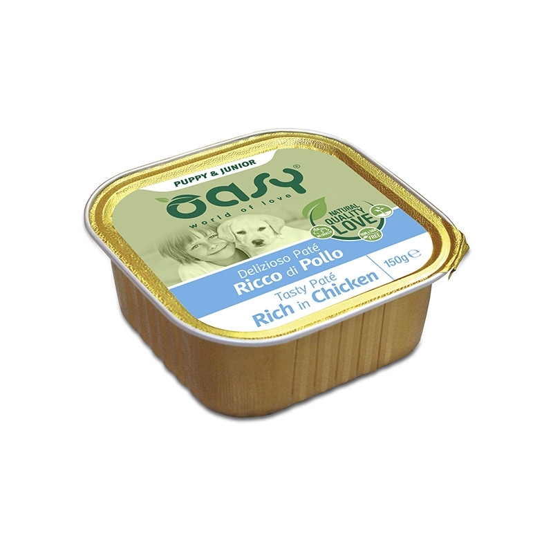 OASY Delizioso Pâté Ricco di Poulet Puppy & Junior - 150GR OASY Delizioso Pâté Ricco di Poulet Puppy & Junior - 150GR