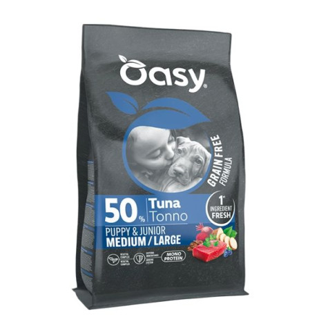 OASY Grain Free Formula Dog Puppy Medium&Large con Tonno - 10KG - 