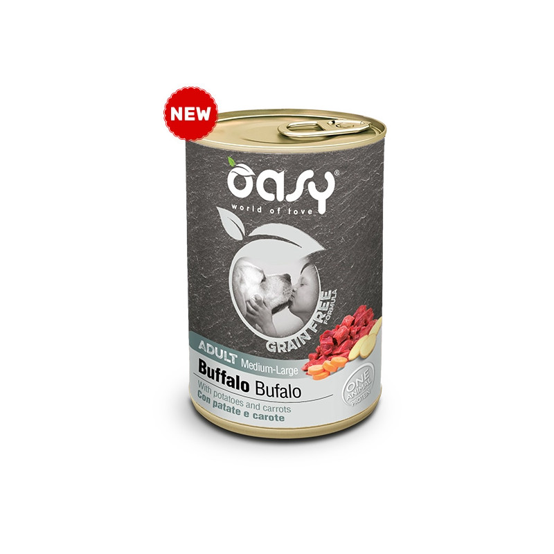 OASY Dog One Protein Adult Medium Large Bufalo - 400GR OASY Dog One Protein Adult Medium Large Bufalo - 400GR