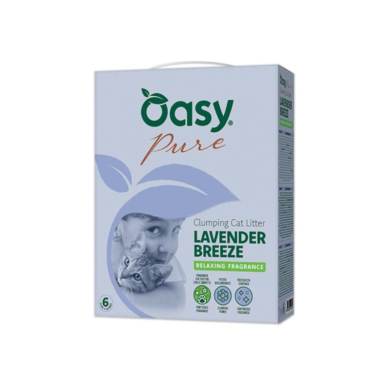 OASY Lettiera minerale Pure Lavender Breeze - 10LT OASY Lettiera minerale Pure Lavender Breeze - 10LT