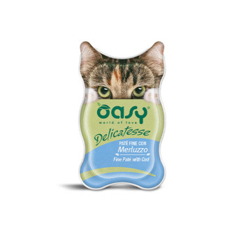 OASY Cat Adult Delicatesse Paté Fine Con Merluzzo - 85GR - 