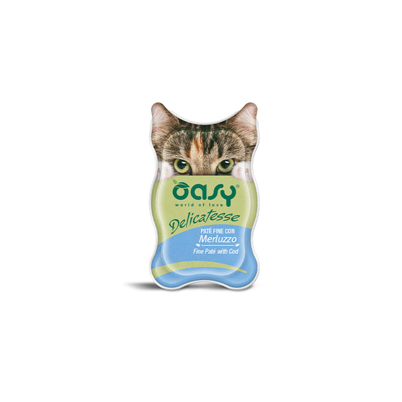 OASY Cat Adult Delicatesse Paté Fine Con Merluzzo - 85GR OASY Cat Adult Delicatesse Paté Fine Con Merluzzo - 85GR
