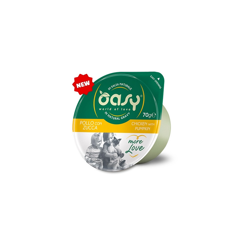 OASY More Love Poulet con Zucca in Salsa Naturale - 70GR OASY More Love Poulet con Zucca in Salsa Naturale - 70GR