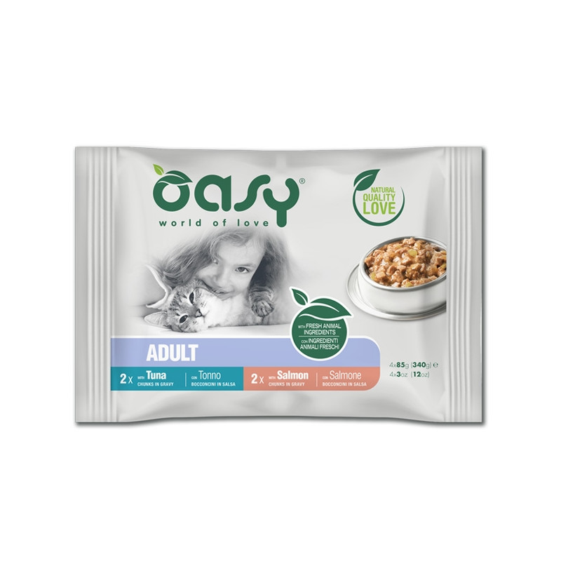 OASY Bocconcini in Salsa Adult Multipack Selezione di Pesce - da 85 Gr.