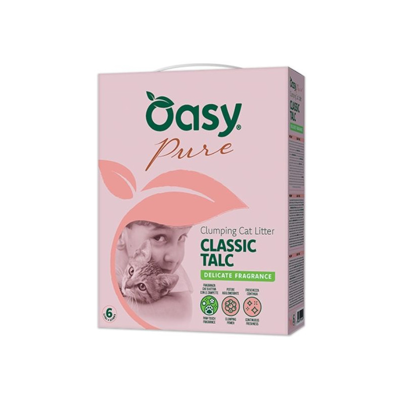 OASY Litière minerale Pure Classic Talc - 10LT OASY Litière minerale Pure Classic Talc - 10LT