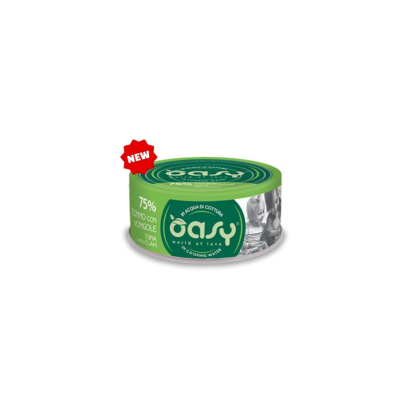 OASY More Love Thon con Vongole in Acqua di Cottura - 70GR OASY More Love Thon con Vongole in Acqua di Cottura - 70GR