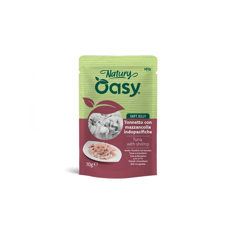 OASY Cat Adult Natury Tonnetto Con Mazzancolle Soft Jelly - 150GR OASY Cat Adult Natury Tonnetto Con Mazzancolle Soft Jelly - 150GR