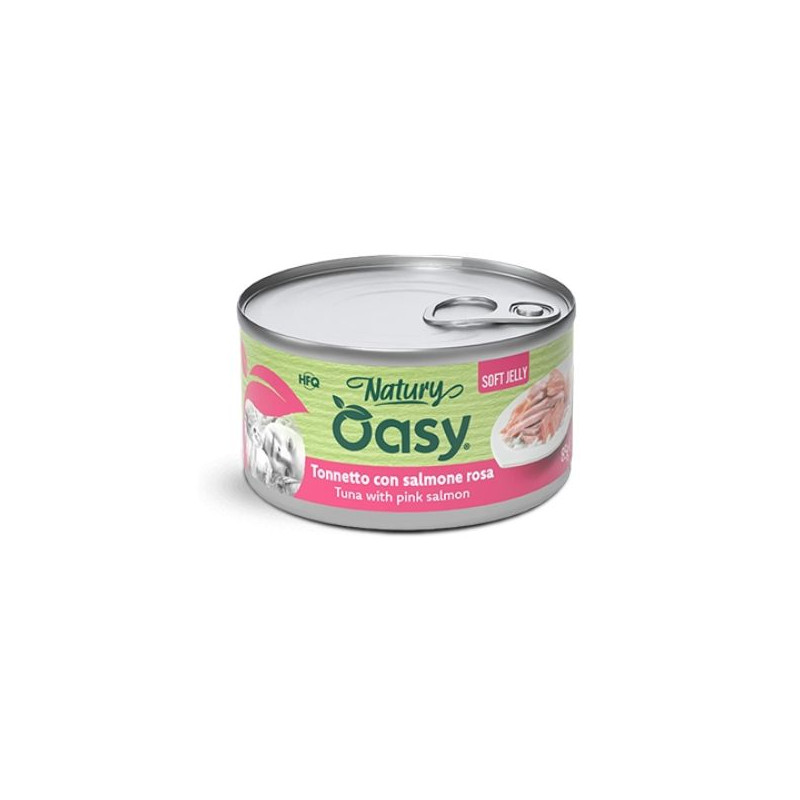 OASY Cat Adult Natury Tonnetto Con Saumon Rosa Soft Jelly - 85GR OASY Cat Adult Natury Tonnetto Con Saumon Rosa Soft Jelly - 85GR