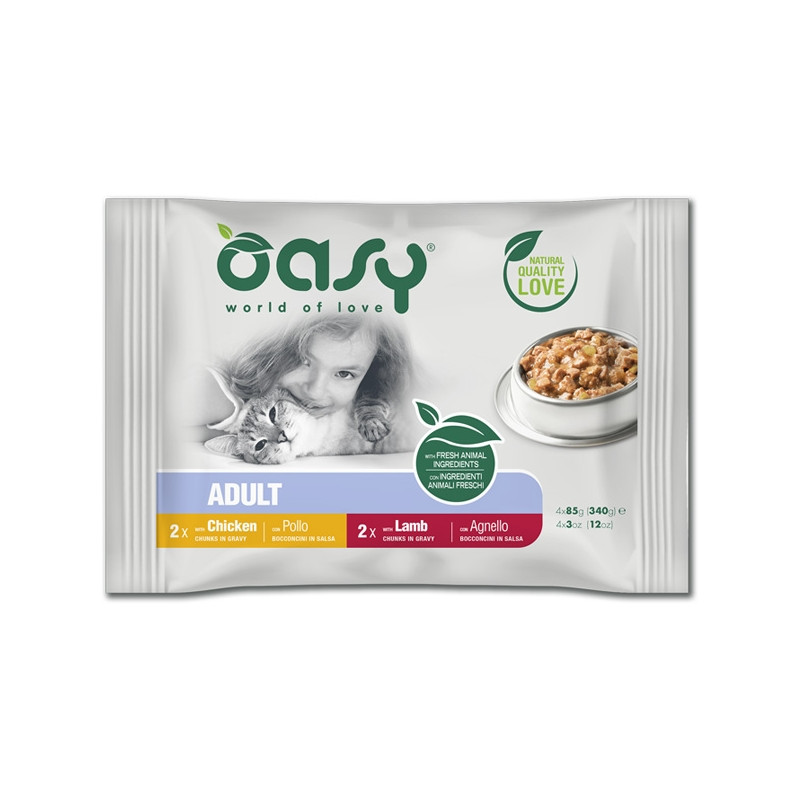 OASY Bocconcini in Salsa Adult Multipack Selezione di Carni - da 85 Gr.