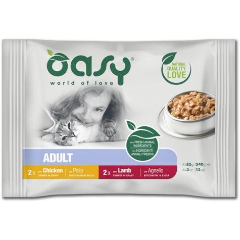 OASY Bocconcini in Salsa Adult Multipack Selezione di Carni - da 85 Gr. - 