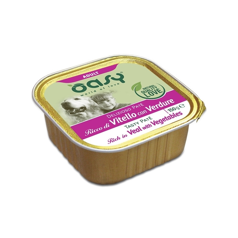 OASY Delizioso Paté Ricco di Vitello con Verdure. - 150GR OASY Delizioso Paté Ricco di Vitello con Verdure. - 150GR