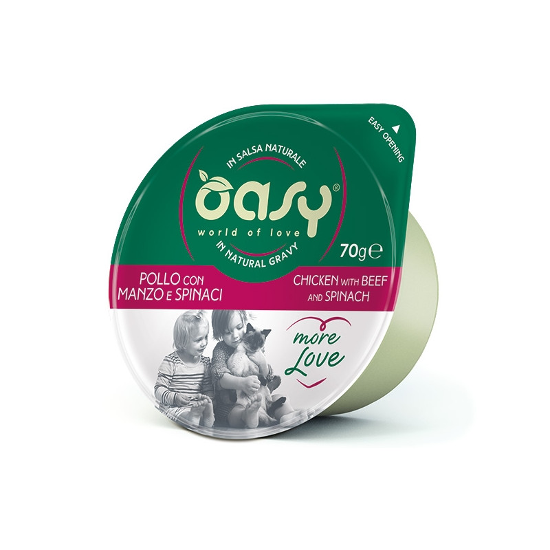 OASY More Love Hähnchen con Rind e Spinaci - 70GR OASY More Love Hähnchen con Rind e Spinaci - 70GR