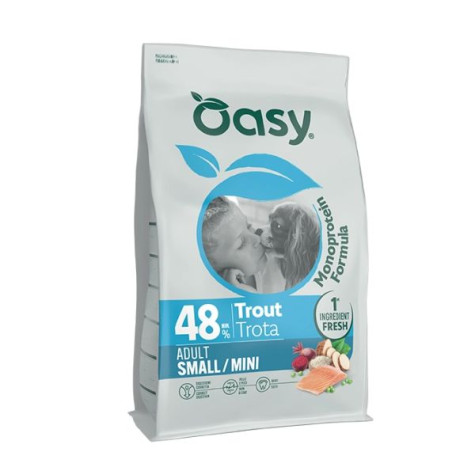 OASY Monoprotein Formula Dog Adult small&mini con trota - 800GR - 