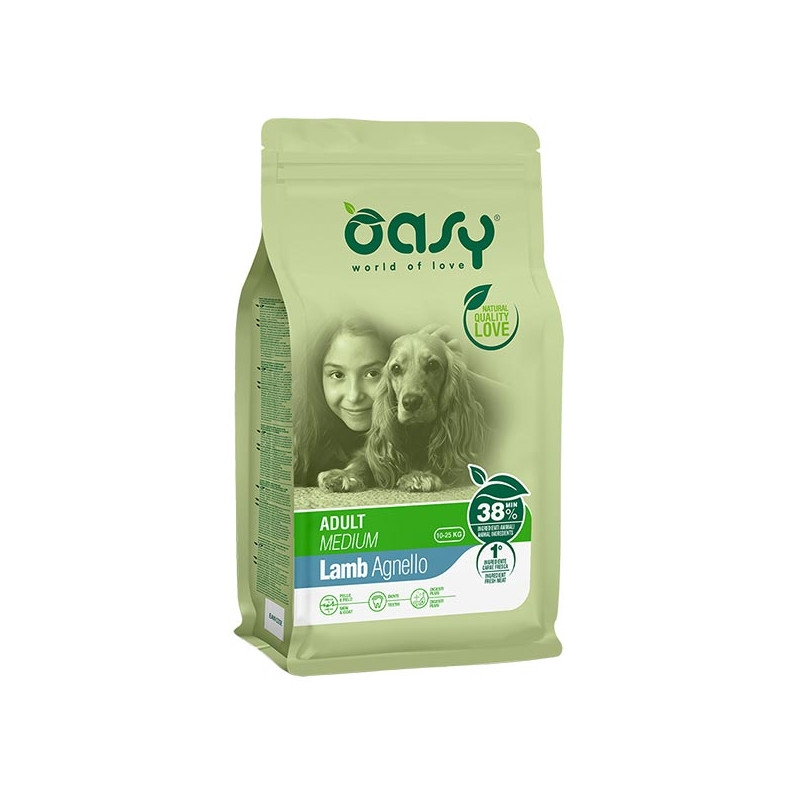 OASY Adult Medium con Agneau - 12KG