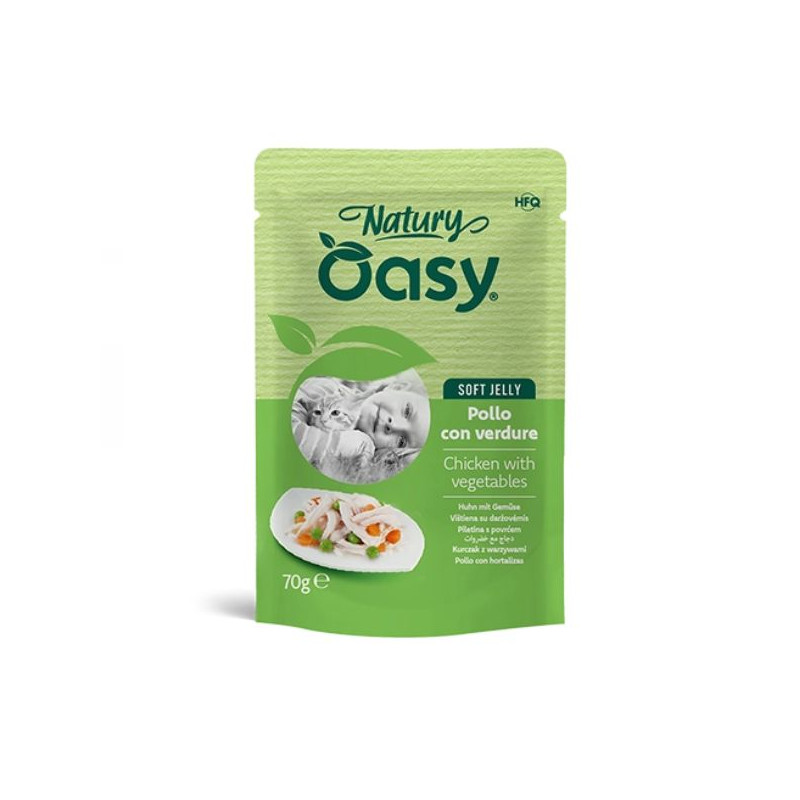 OASY Cat Adult Natury Hähnchen Con Verdure Soft Jelly - 70GR OASY Cat Adult Natury Hähnchen Con Verdure Soft Jelly - 70GR