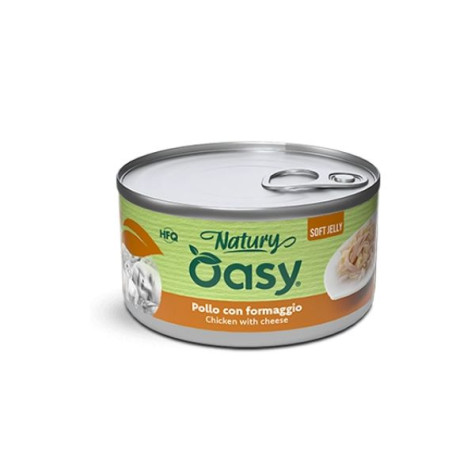 OASY Cat Adult Natury Chicken Con Formaggio Soft Jelly - 85GR - 