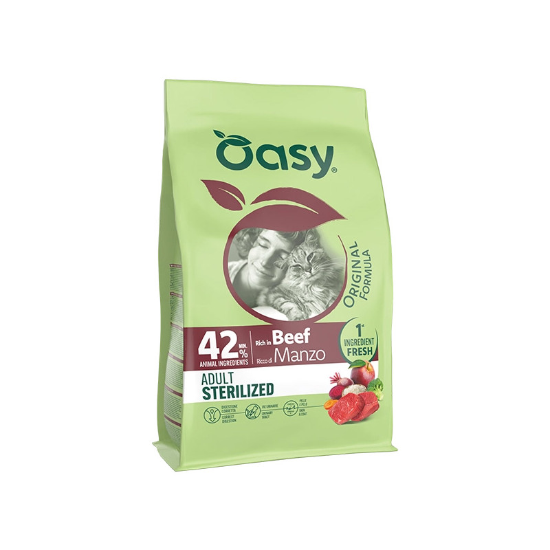 OASY Original Formula Cat Adult Sterilised Beef - 1,50KG