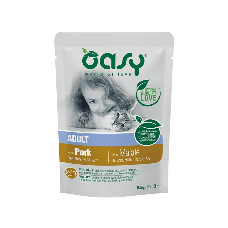 OASY Bouchées in Salsa Adult con Porc - 85GR