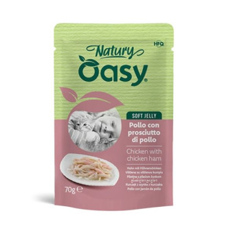 OASY Cat Adult Natury Poulet con Prosciutto di Poulet Soft Jelly - 70GR - 
