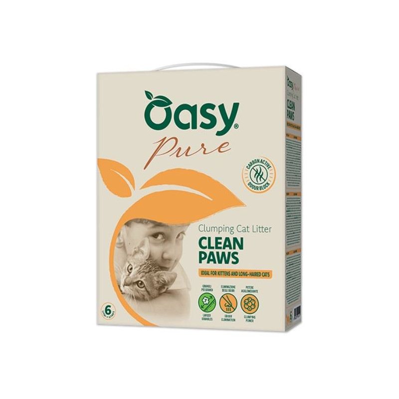 OASY Litière minerale Pure Clean Paws - 6LT OASY Litière minerale Pure Clean Paws - 6LT